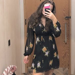 Urban outfitters floral wrap dress in medium